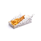 Cos servire tip mini-fry, pentru servire cartofi prajiti si aperitive, inox, 275x130x(H)45 mm